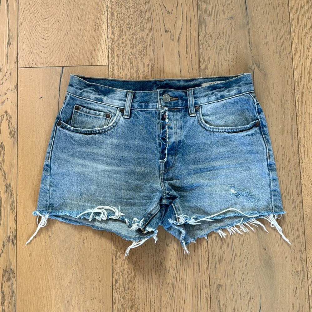 All Saints Distressed Denim Shorts
